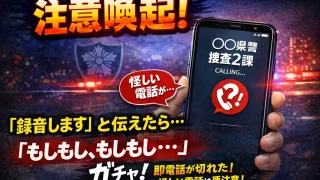 注意：警察詐欺電話！